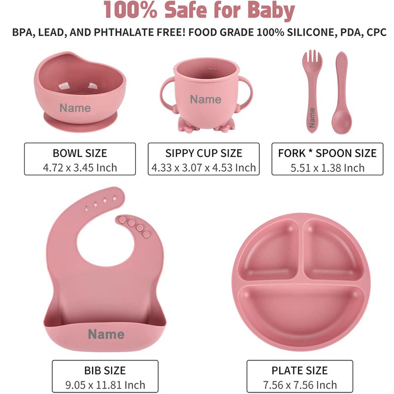 6 шт./набор, силиконовые миски – обзор и цена Baby Food Menu